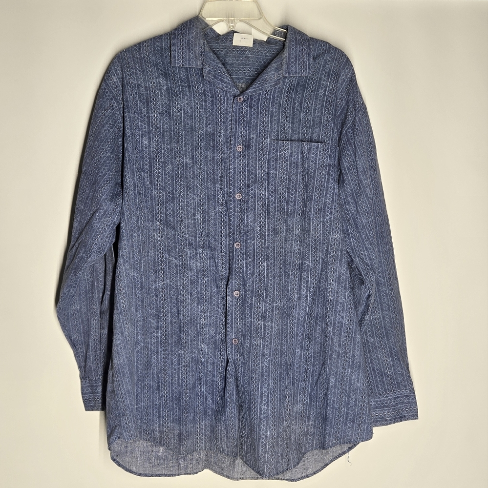 Intrepid Blue Casual Button Down Shirt